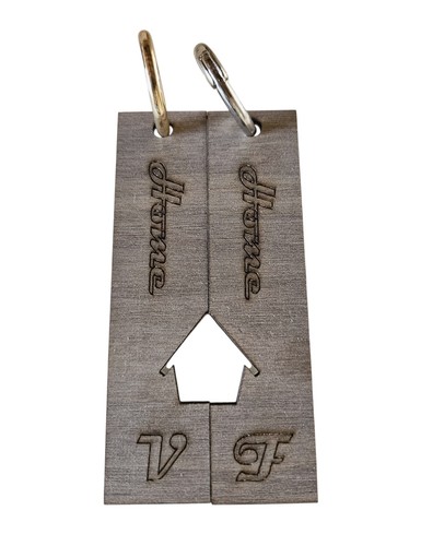 Portachiavi con scritta home - con,