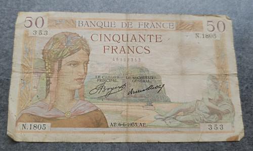 Billet francs cérès - 50,