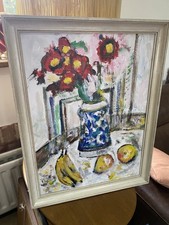 Quadro natura morta olio su