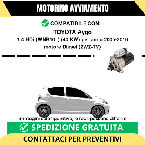 Motorino avviamento toyota - motorino,
