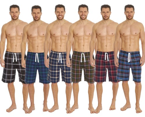 Mens pyjama shorts woven check - pyjama,