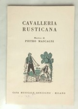 Libretto d' opera CAVALLERIA