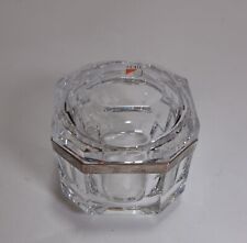 Scatola Contenitore Cristallo COLLE e Argento 800 Italia Design Vintage Zuccheri