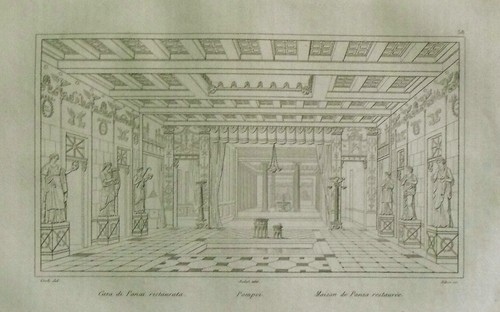 1835 napoli pompei vista - 1835:napoli,pompei-vista, casa