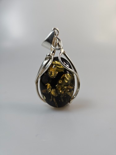 Collana ambra baltica verde - collana, di