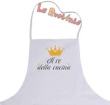 Grembiule da cucina "il RE della cucina" chef cuoco pasticceria dolci