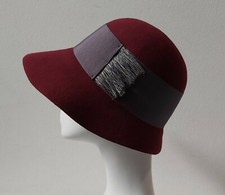 CAPPELLO CLOCHE FELTRO LANA MADE IN ITALY 