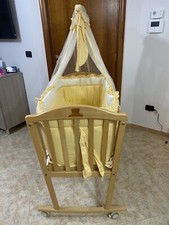 Culla Dondolo Neonato In Legno