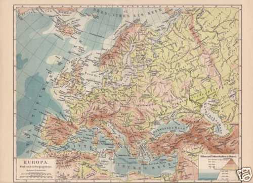 Europa flüsse gebirge fisica - flüsse,