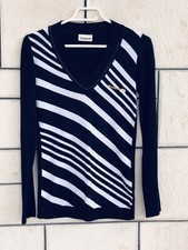 Maglia sportiva Reebok donna manica lunga maglietta t-shirt scollo a V Tg M