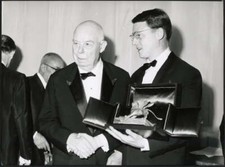 Foto vintage Leone d'Oro a Alexander Kluge 1968 Ft 35696 - Stampa 24x18 cm