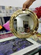 Specchio oblò ottone nautico