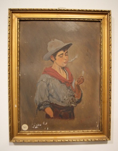 Antico quadro olio - , su
