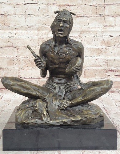 Statua bronzo indiano con - indiano,