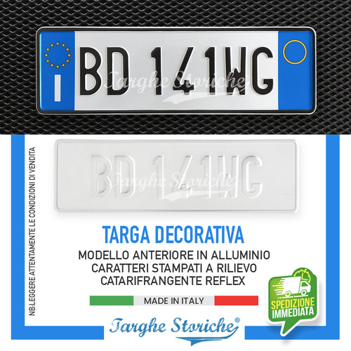Targa sostitutiva auto - sostitutiva,