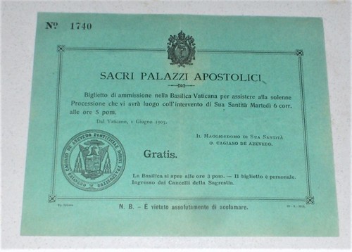 Biglietto ticket basilica - ticket,