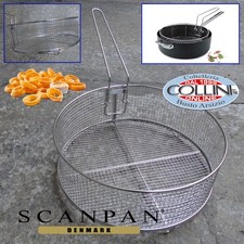 ScanPan - Cestello per frittura basso con manico laterale rimovibile TechnIQ ...