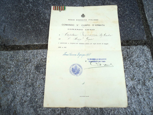 Ww1 regio esercito attestato - ww1,