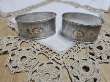 Porta Tovaglioli  Vintage In Argento 800 Con Iniziali