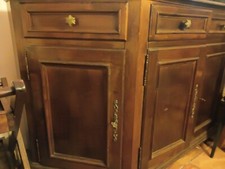 mobile soggiorno usato in legno di noce anni 60, scantonata veneta 