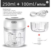 Tritatutto Elettrico Aglio 250ML Tritatutto Verdure Tritatutto Alimenti, USB Mini Aglio Min