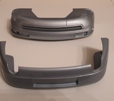 Paraurti posteriore e anteriore Pocher 1:8 argento C 001 B 003 per Porsche 911 nuovo 