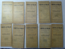 LOTTO 10 CARTA D'ITALIA MAPPA CARTINA AUTOMOBILE TURISMO ANNI 30 ITALIA