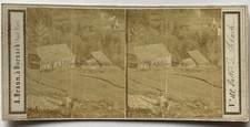FRANCE Vallée de Sebach c1865 Photo Braun Stereo Albumine Vintage 