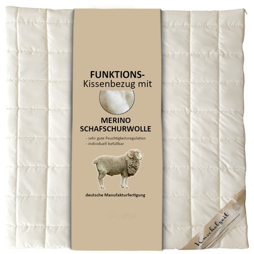 Federa per cuscino con - , lana