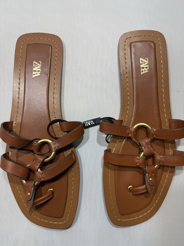Sandali piatti zara pelle - in,