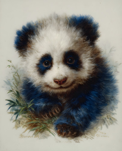 Panda cub che riposa - panda,