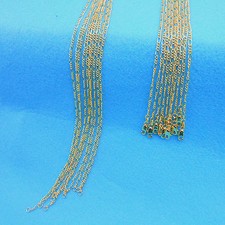 10X Collane ingrosso 16-30"Gioielli Oro 18K Riempite Figaro Catene per Ciondoli