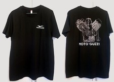 Shirt nera moto guzzi motore - moto,