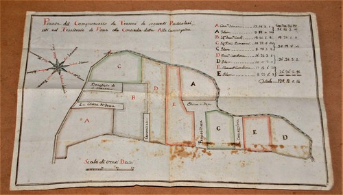 Antica cartina policroma - ,
