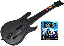 NUOVO Playstation 3 PS3 Rock Band 2 & Guitar Hero Controller + Game Kit Bundle Set