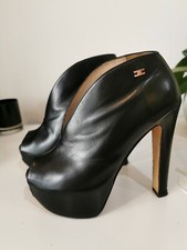 ELISABETTA FRANCHI Donna Pelle Nera Alta Platfom 35EU, 2,5 UK