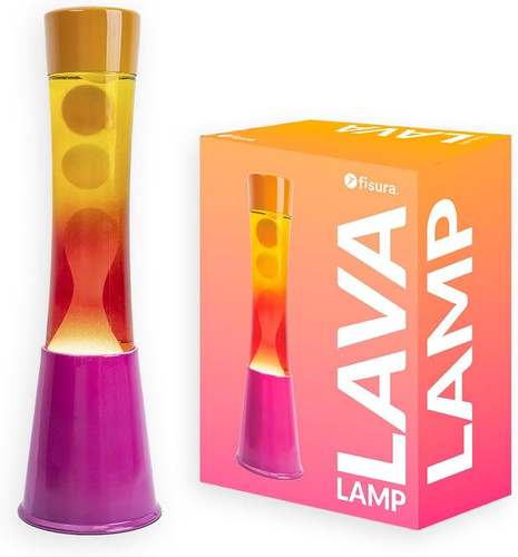 Lampada lava sfumata rosa e - sfumata,