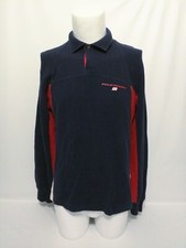 Polo Sport Red White Navy Blue Color Block Long Sleeve Shirt Mens Size Medium