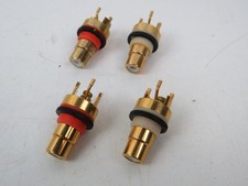 lotto di 2 coppie connettore RCA da pannello WBT 0250 placcato oro west germany