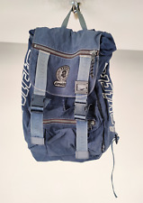 Zaino Scuola Invicta Colore BLU Zip Grigio Vintage anni'90 Paninaro -77N