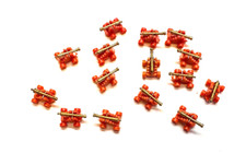 Lotto stock 15 cannoni 17mm con affusto accessori modellismo navale