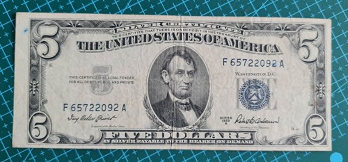 1953 dollaro banconota - $5,