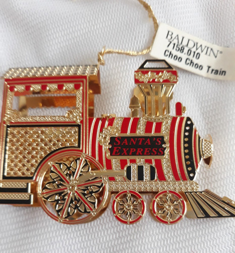 Ornamento treno baldwin - ornamento, ottone