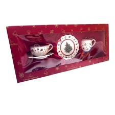 Villeroy & Boch Toys Delight Mini Set da tè natalizio ornamenti 3 pezzi nuovo con scatola porcellana