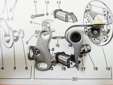 Per Gilera 250 300 moto bicilindrico Impianto puntine accensione contact point