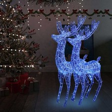 vidaXL Renne di Natale XXL in Acrilico 250 LED 2 pz 180 cm Blu