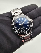 Oris Aquis Date quadrante blu automatico 43 mm set completo 