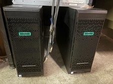 N. 2 server tower HP ML350 G10 RAM 128 GB 2 ALIMENTATORI 800W+FAN CAGE + SAN HP