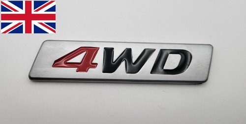 Adesivo metallo rosso 4x4 auto
