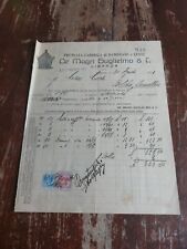 FATTURA EPOCA ORIGINALE 1926 LISANZA SESTO CALENDE DAMIGIANE CESTE DE MAGRI & C.